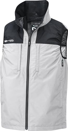空調服 シルバー Sサイズ NSP NC-1121×4着+NC-1143×1着 NSP(DIY) 空調服 NC-1142 ベスト 服単品 胸ポケット付 シルバー